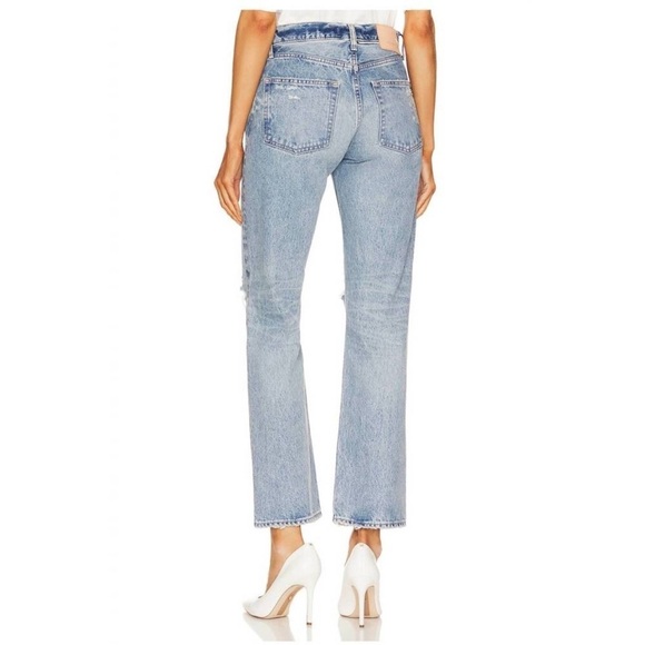 Moussy Vintage Belmont Straight Jeans Distressed Boho 100% Cotton - Picture 4 of 11